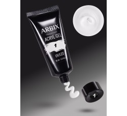 Акрил гель Поли гель ARBIX UV/LED acryl gel 30ml professional 01 белый Poly gel