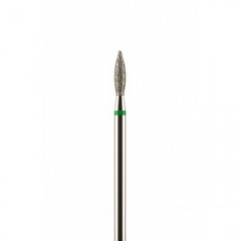 Фреза алмазная формы пламя зеленая крупная зернистость 2,3 мм (023)