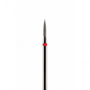 Фреза алмазная цилиндрическая стрельчатый конец красная 1,4 мм (014)