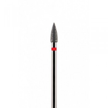Фреза алмазная цилиндрическая стрельчатый конец красная 3,1 мм (031)