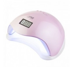 Лампа для гель лака и геля гибридная UV/LED Sun5 48 Вт с ЖК дисплеем Розовая